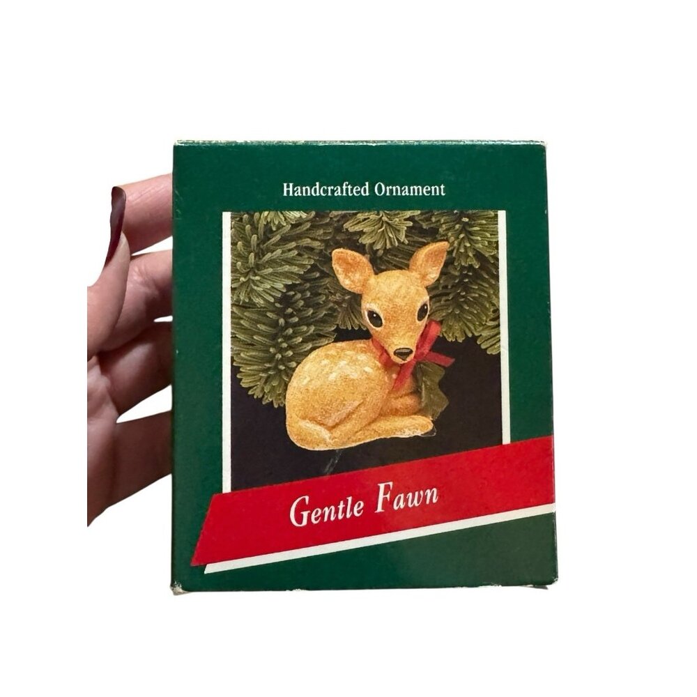 Hallmark 1989‎ Gentle Fawn Christmas Ornament Holiday 80's Retro Vintage